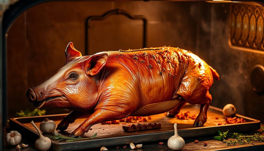 Cochinillo asado crujiente en el horno Cochinillo asado crujiente en el horno