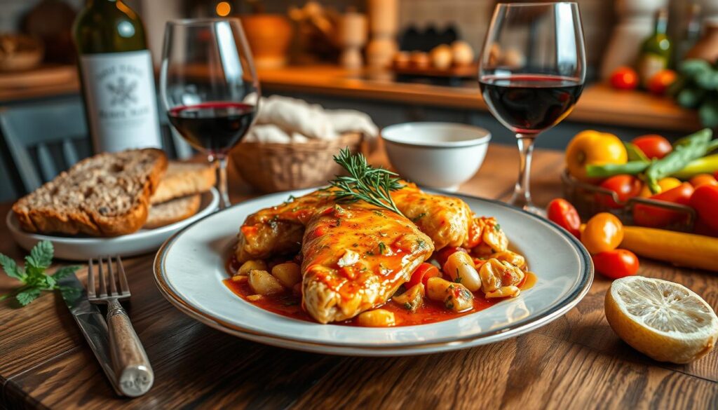 Maridaje de Pollo al Ajillo Maridaje de Pollo al Ajillo