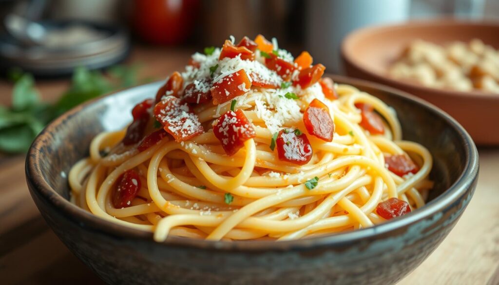 espaguetis a la carbonara cremosos espaguetis a la carbonara cremosos